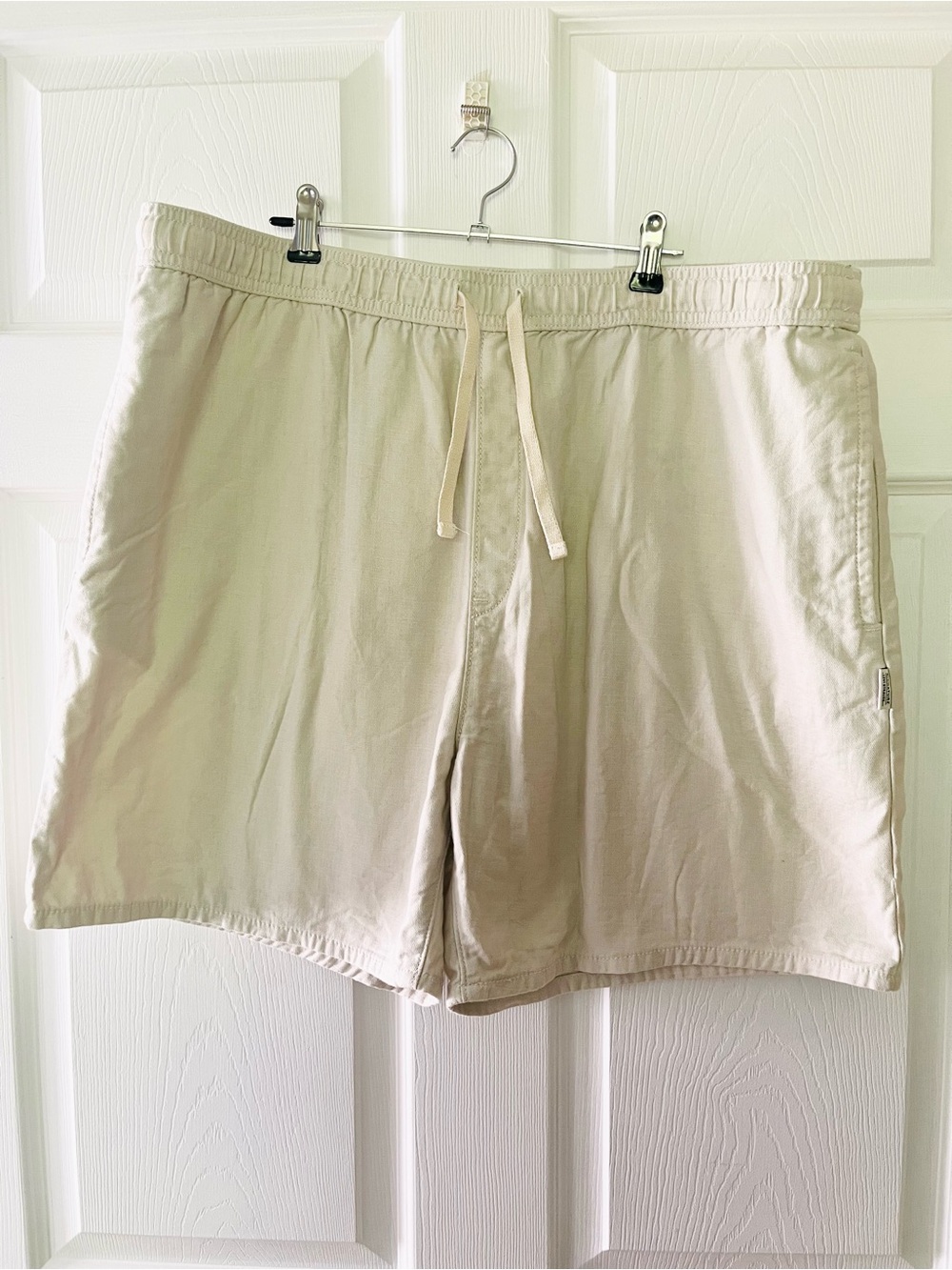 Levi Strauss 100% Cotton Neutral Beige Drawstring Shorts Size XL